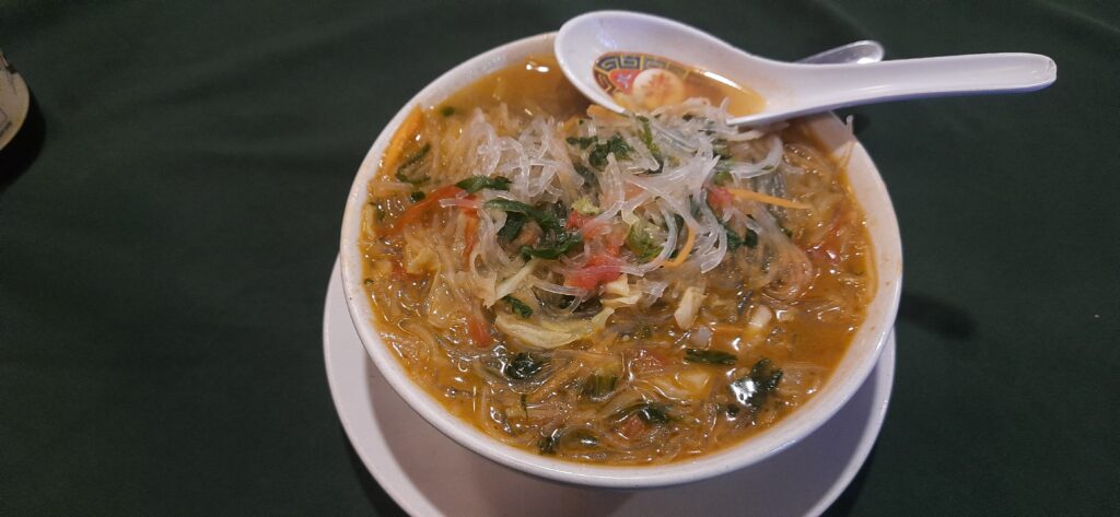 Veg.Fing Gyathuk (rice noodles) in Chopsticks