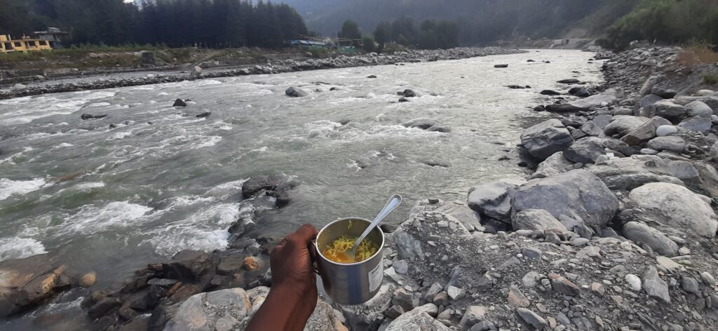 Having Maggie , sitting next to bBeas river