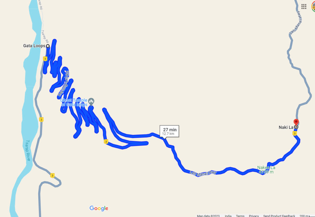 Maps: gata loops to Nakila Pass